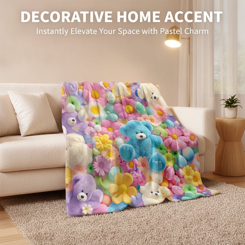 Cute Plush 3D Throw Blanket
