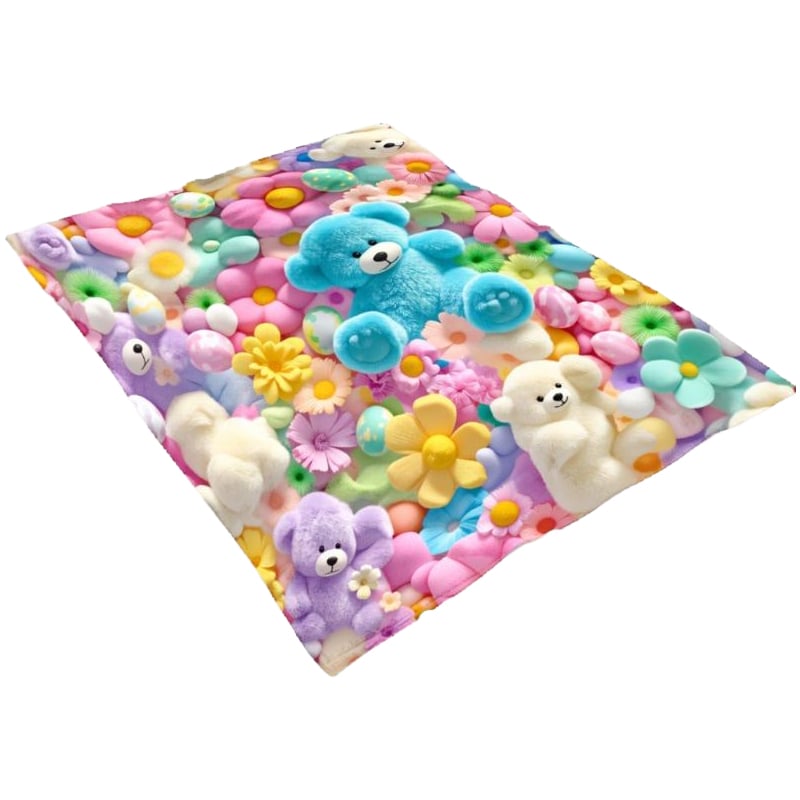 Cute Plush 3D Throw Blanket