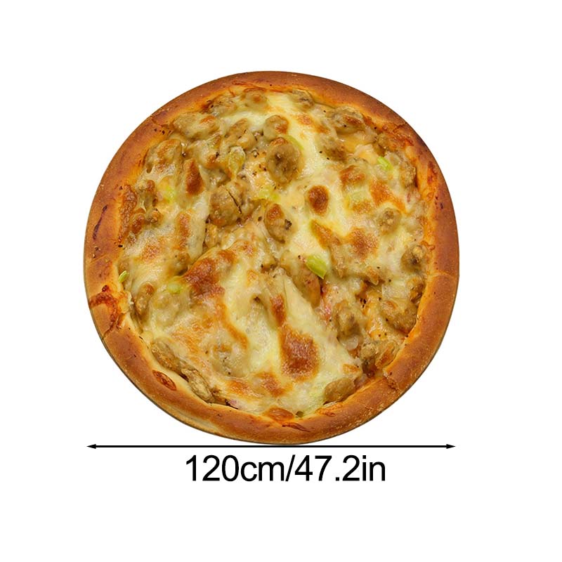 Realistic Food Print Round Flannel Throw Blanket