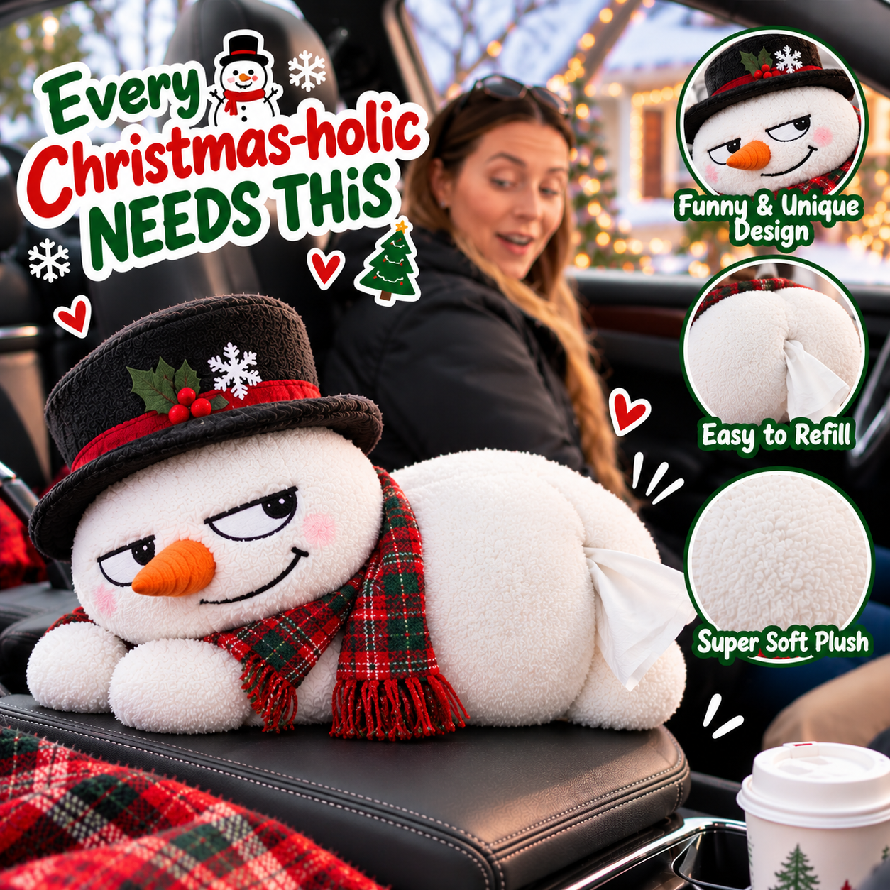 The Snowman Tissue Holder