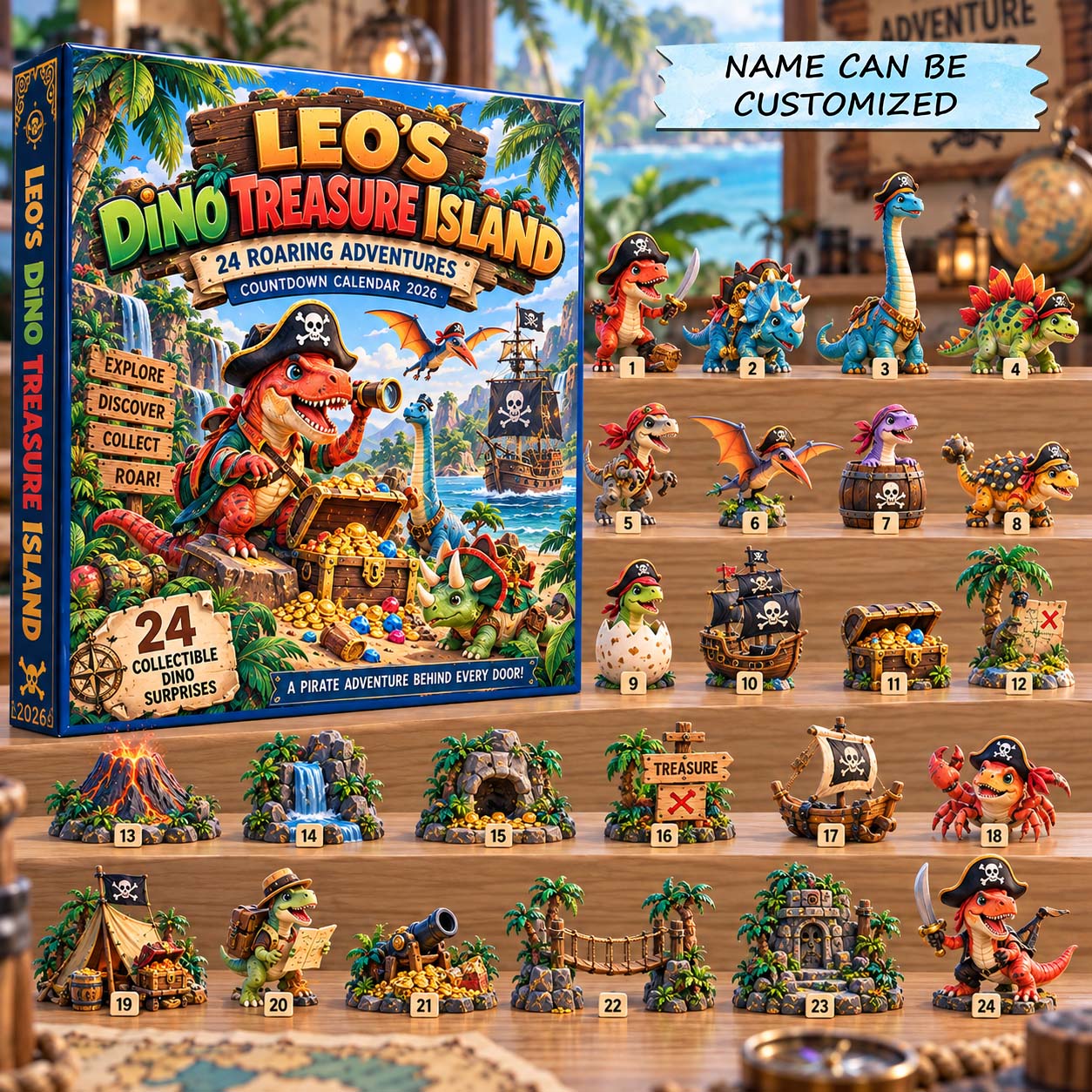 Mystery Box,Dino Treasure Island Advent Calendar 2026 GFTONTD3007