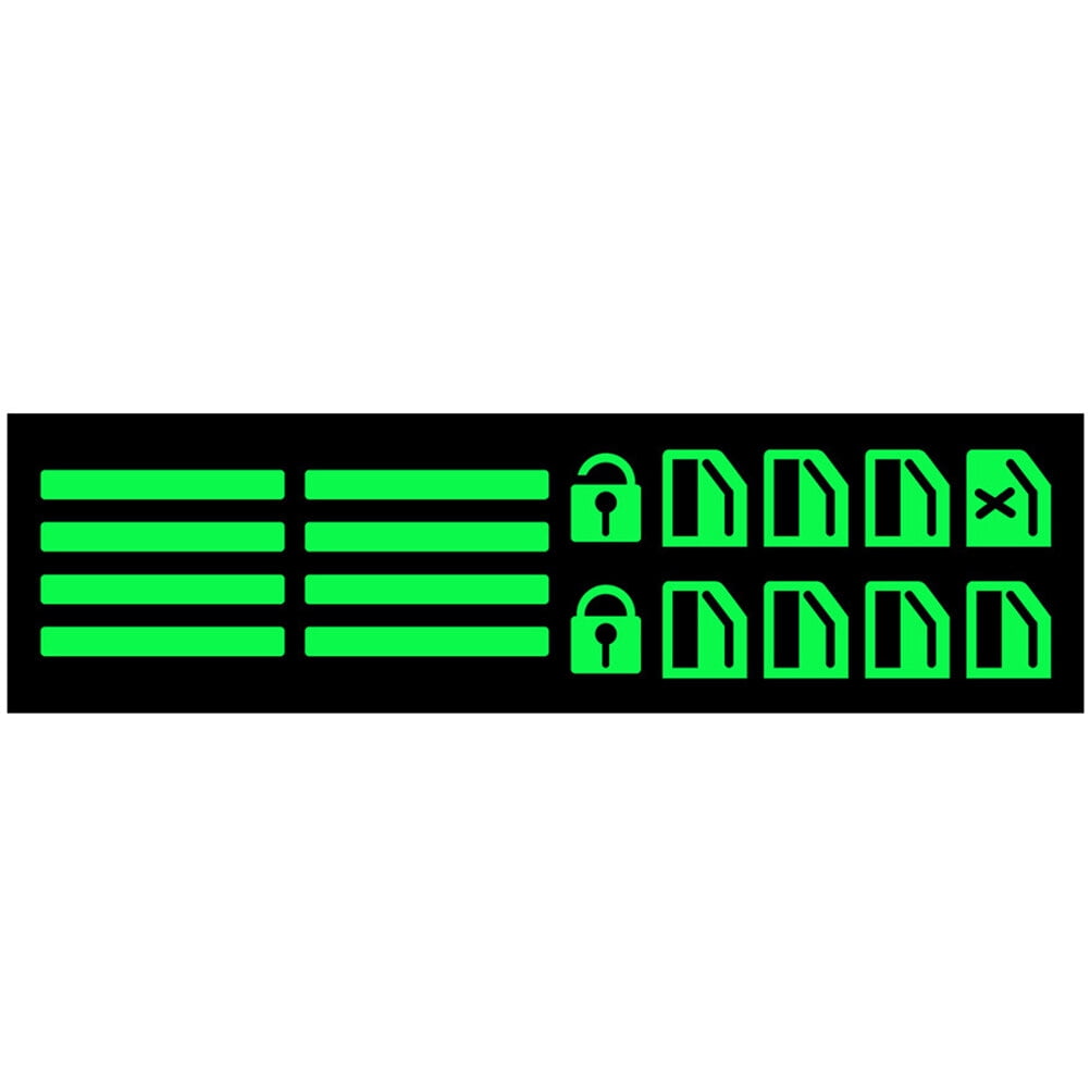 Green Fluorescent Car Window Stickers for Decor Safe and Eco Friendly Use 1 Set