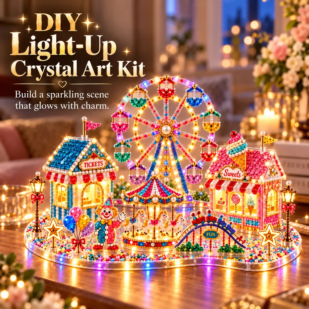 3D LED Christmas Diamond Art DIY Kit Create It. Light It. Fall In Love With It.