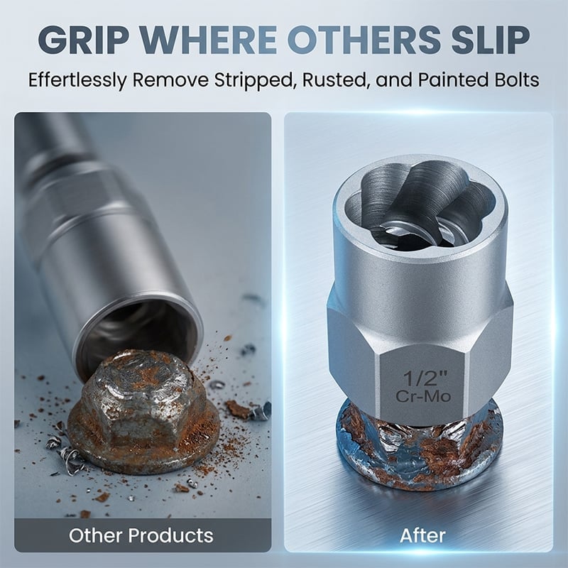 Impact Bolt Nut Extractor Set