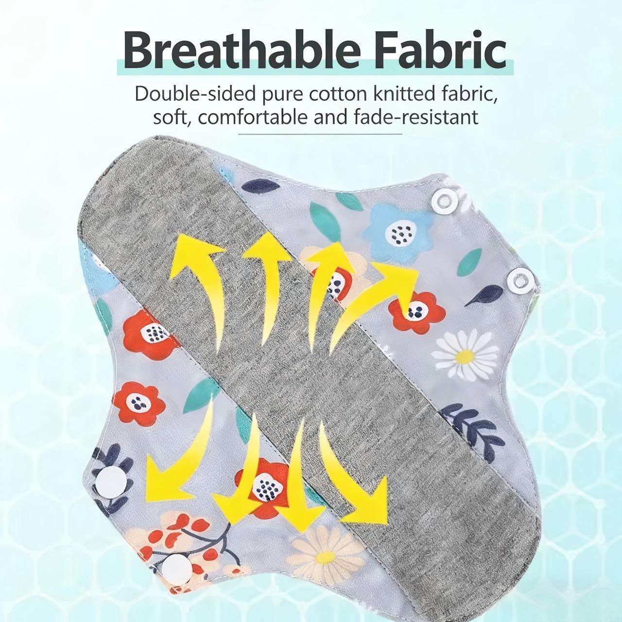 6/12PCS Reusable Graphene Incontinence Pad – Bladder Leak-Proof, Breathable, Antibacterial, Eco-Friendly Absorbent Pad for Women, Elderly Women, Postpartum Moms (Not Recommended for Menstrual Use)