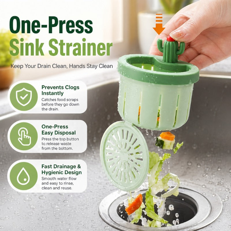 Hands-Free Kitchen Sink Strainer