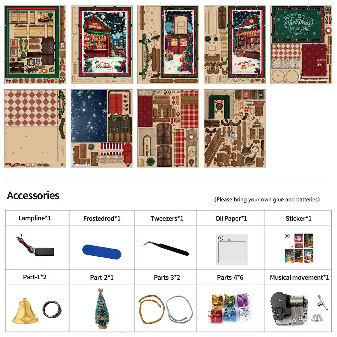 DIY Book Nook -  Christmas Shop