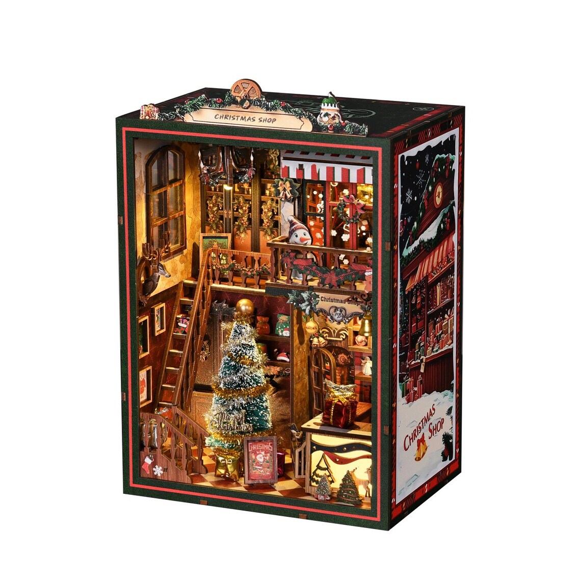 DIY Book Nook -  Christmas Shop