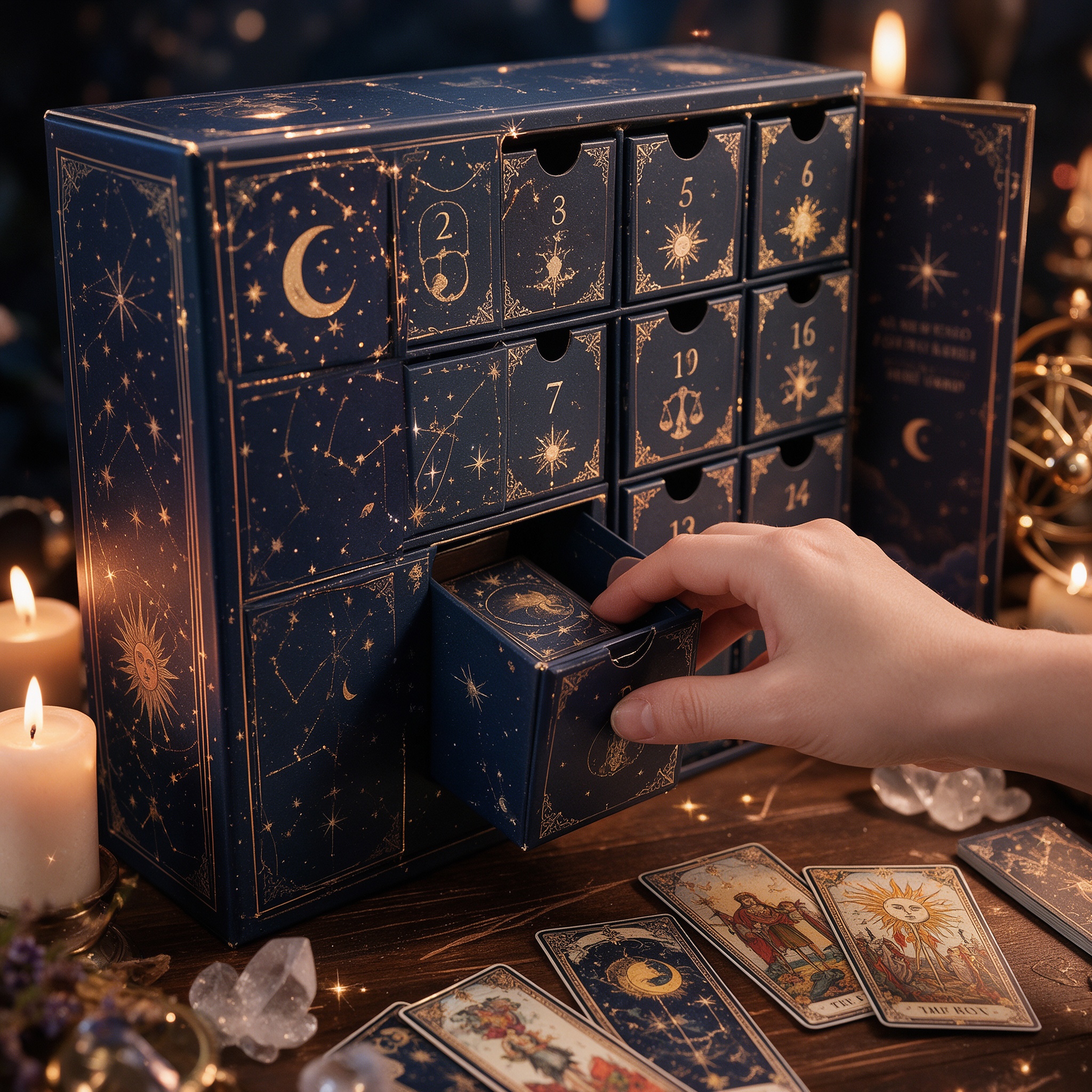 Opening a daily door in the tarot advent calendar