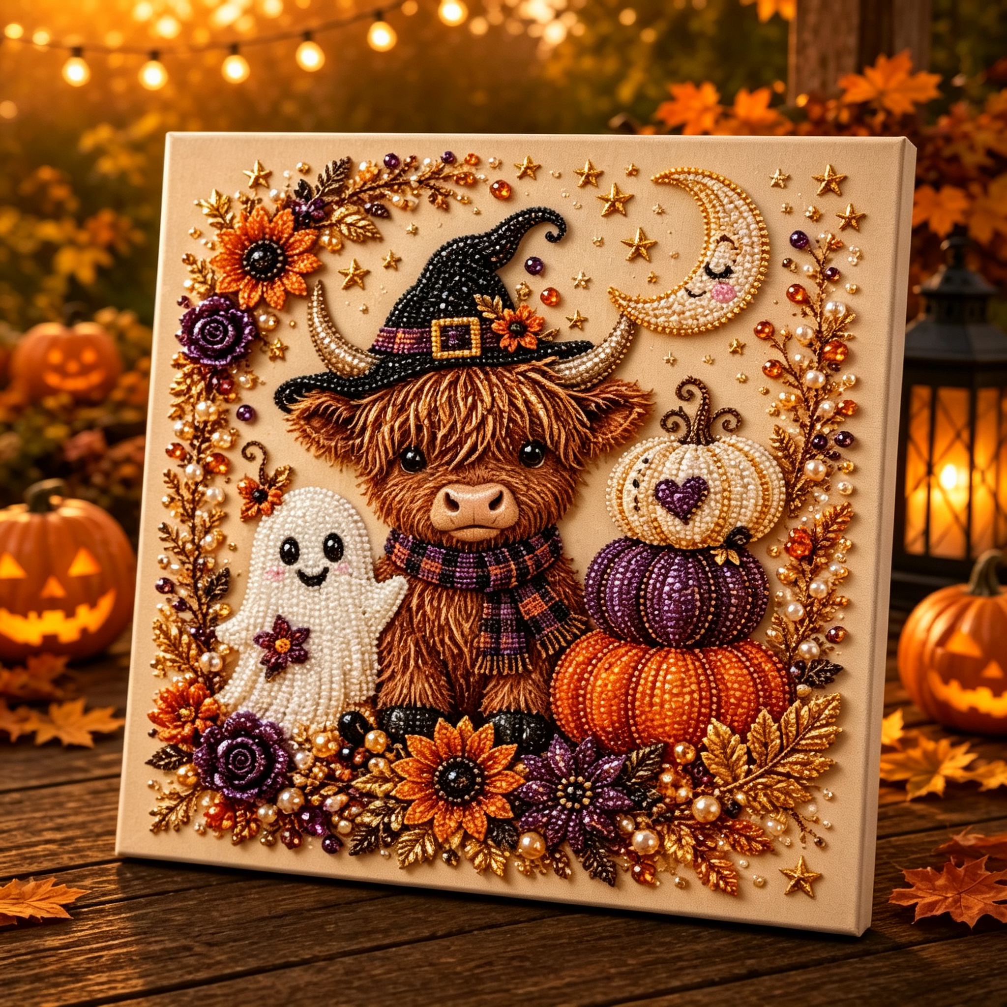  👻✨ Halloween Pearl Art DIY Kit – Turn Tiny Pearls into Spooky-Cute Magic