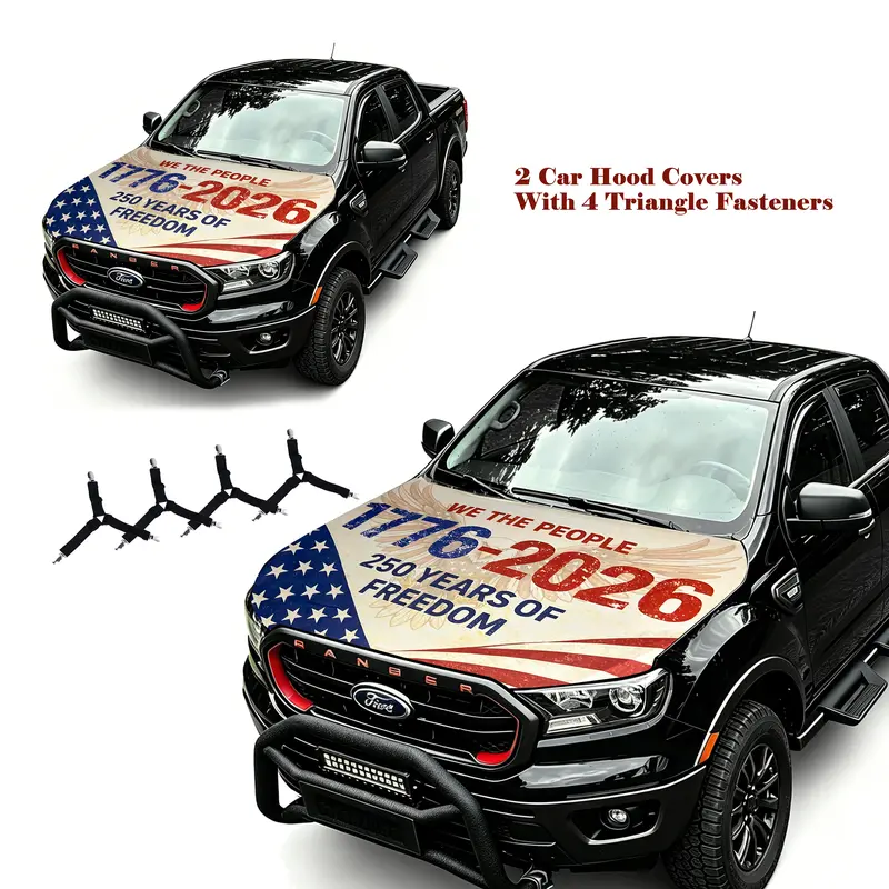 USA Car Flag Hood Cover 4x5ft - Patriotic Decoration