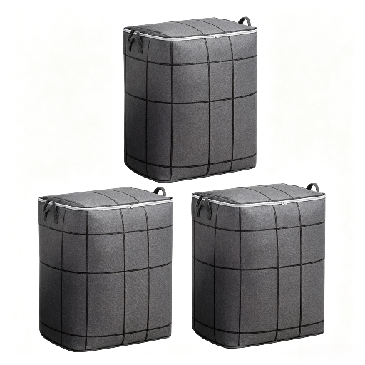 📦✨ Large Capacity Storage Bin Zippered Clothes Organizer Moving Bag 🏠🧺