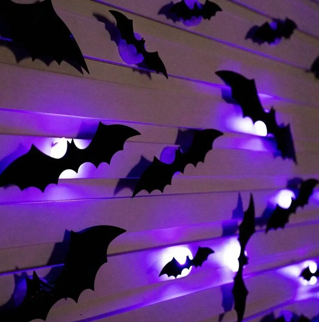 BougeRV 3D Bat Light Design LED Decorations - 12pcs Set