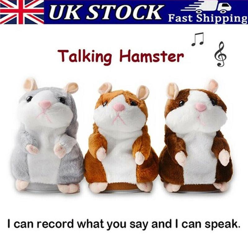 🐹 Last Day Special Price ＄19.99! Free Shipping！✨Talking Hamster Plush – repeats whatever you say, auto head-shaking, hilarious fun for kids & adults.🎁
