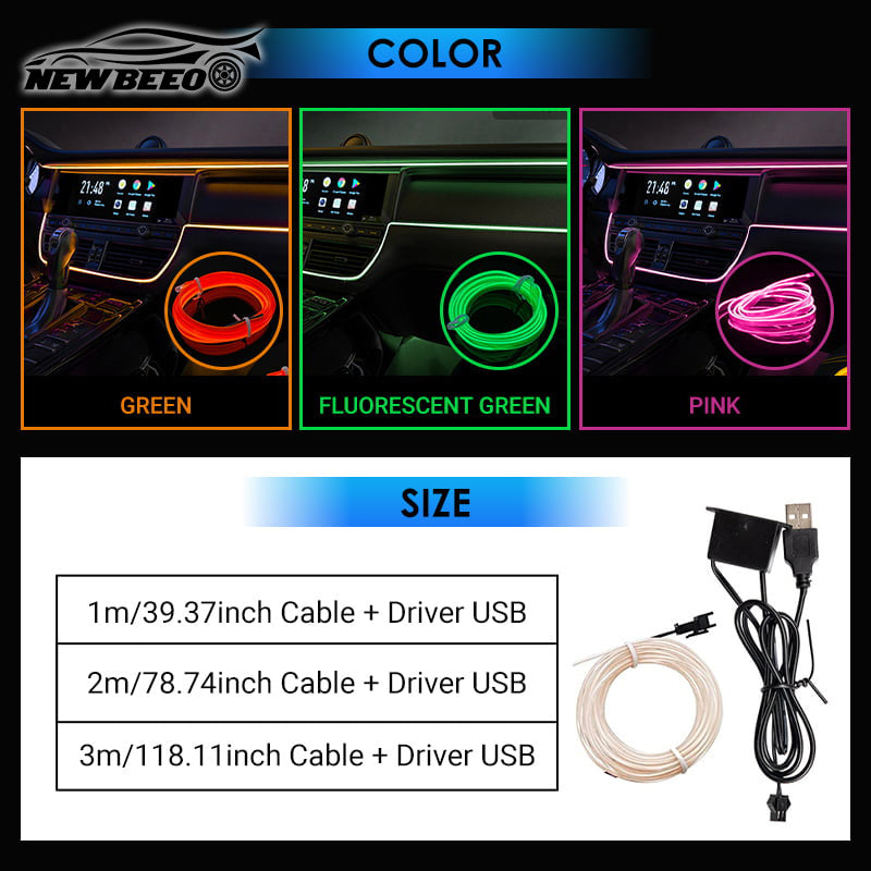 🔥49% OFF!!📢🚗✨ Car Interior LED Strip Atmosphere Lights Pro – Add a Custom Glow to Your Cabin, Easy to Fit & Great for Evening Drives 💡