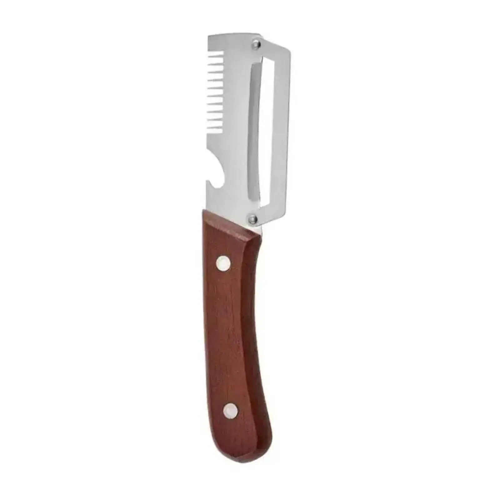 Premium-Grade Fruit & Vegetable Peeler|   Sharp Stainless Steel Blade, Ergonomic Wooden Handle + Built-in Bottle Opener – Ideal for Daily Kitchen Use