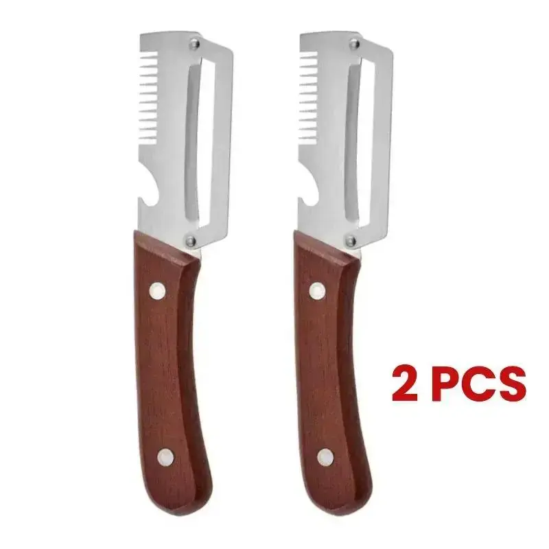 Premium-Grade Fruit & Vegetable Peeler|   Sharp Stainless Steel Blade, Ergonomic Wooden Handle + Built-in Bottle Opener – Ideal for Daily Kitchen Use