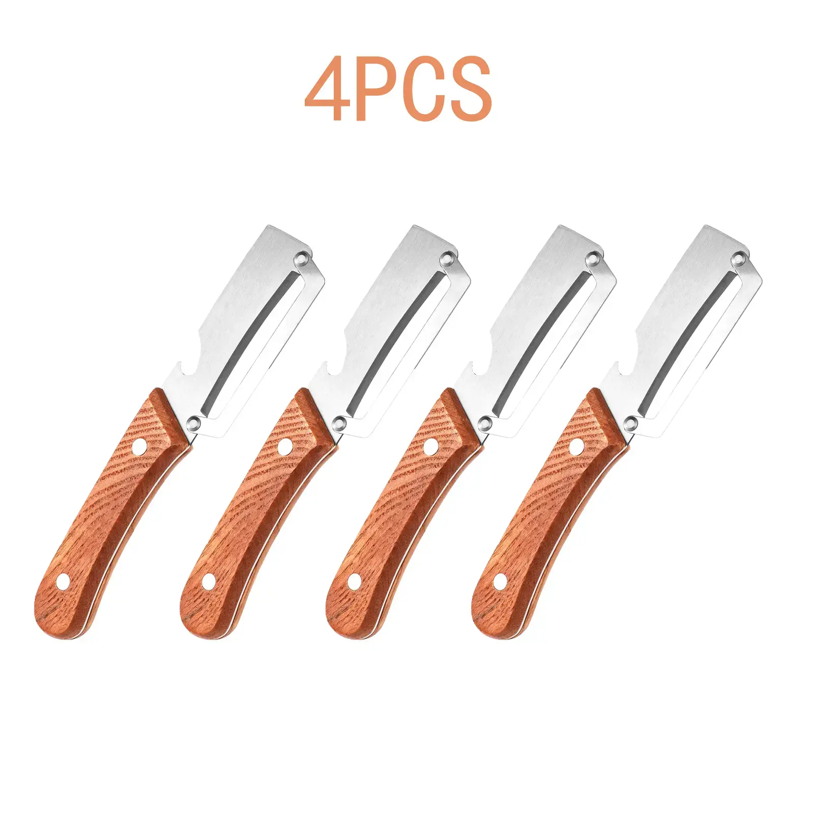 Premium-Grade Fruit & Vegetable Peeler|   Sharp Stainless Steel Blade, Ergonomic Wooden Handle + Built-in Bottle Opener – Ideal for Daily Kitchen Use