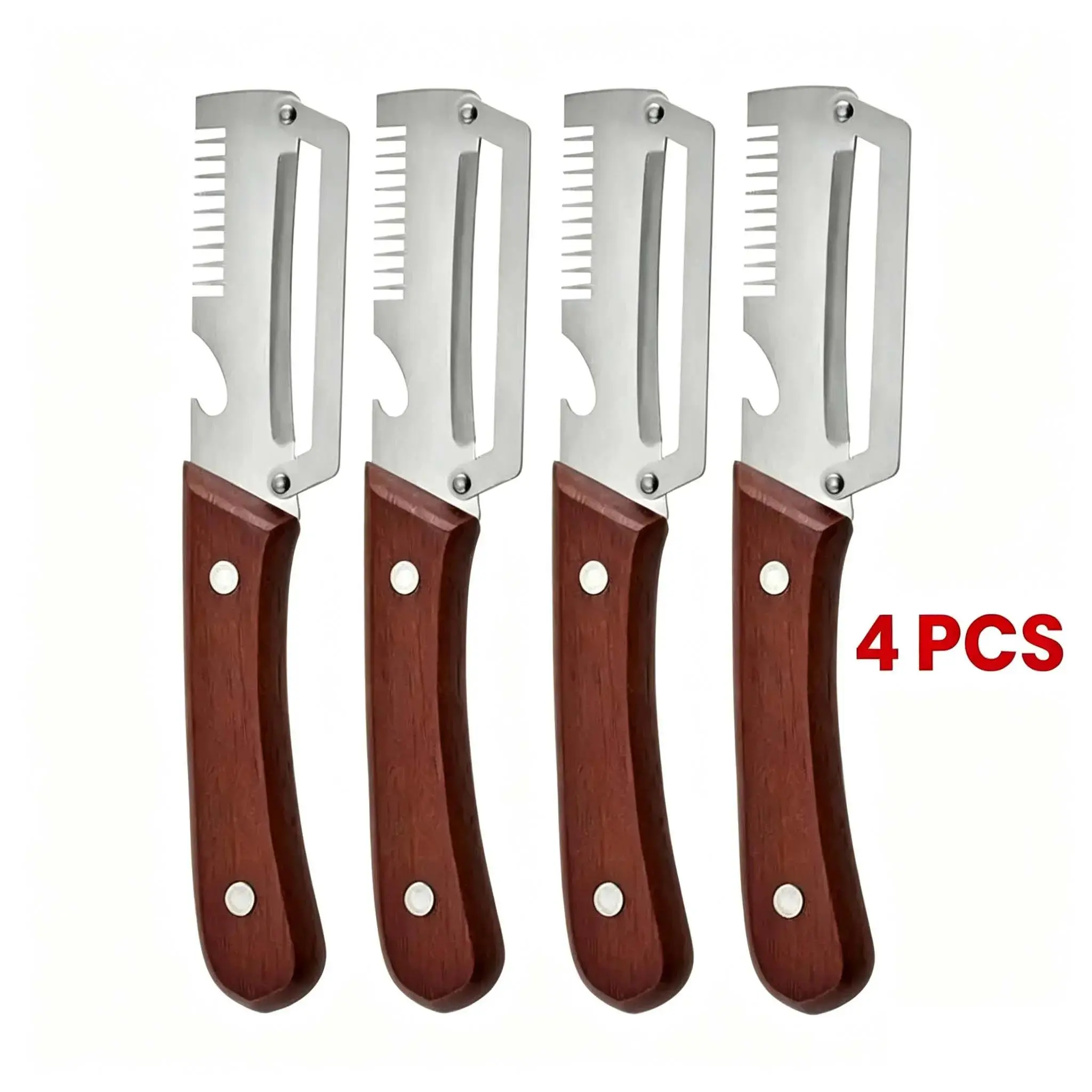 Premium-Grade Fruit & Vegetable Peeler|   Sharp Stainless Steel Blade, Ergonomic Wooden Handle + Built-in Bottle Opener – Ideal for Daily Kitchen Use