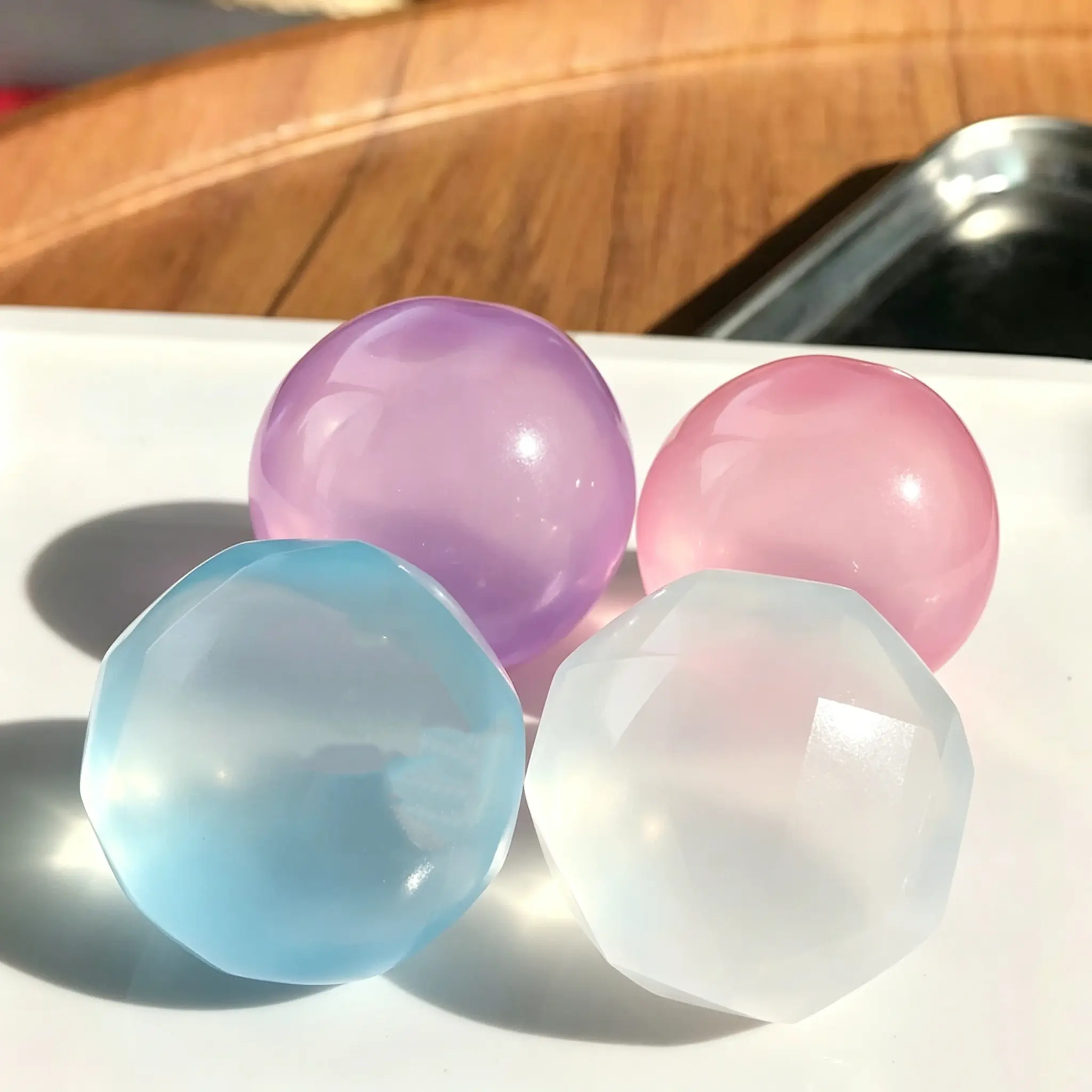 6cm Stress Relief Coconut Oil Squishy Fidget Toy Soft Coconut Oil Stress Ball No Rebound High-value Appearance Reusable Coconut Oil Squeeze Ball Adhd Desk Ornament, Super Soft Squishy Texture-MM