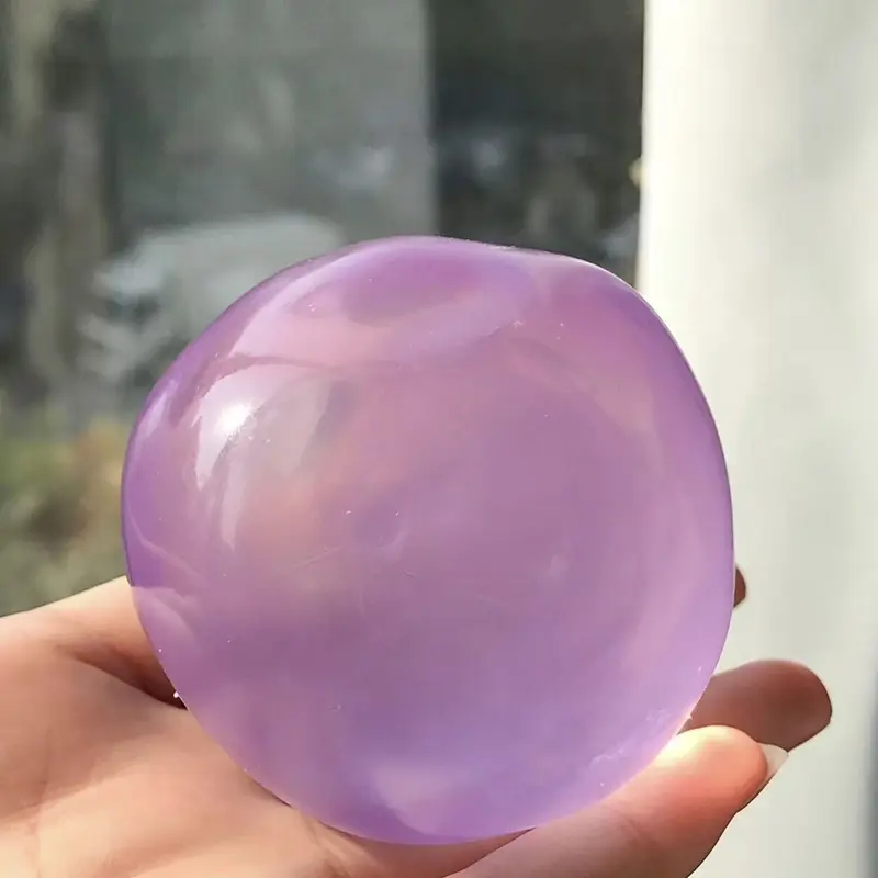 6cm Stress Relief Coconut Oil Squishy Fidget Toy Soft Coconut Oil Stress Ball No Rebound High-value Appearance Reusable Coconut Oil Squeeze Ball Adhd Desk Ornament, Super Soft Squishy Texture-MM