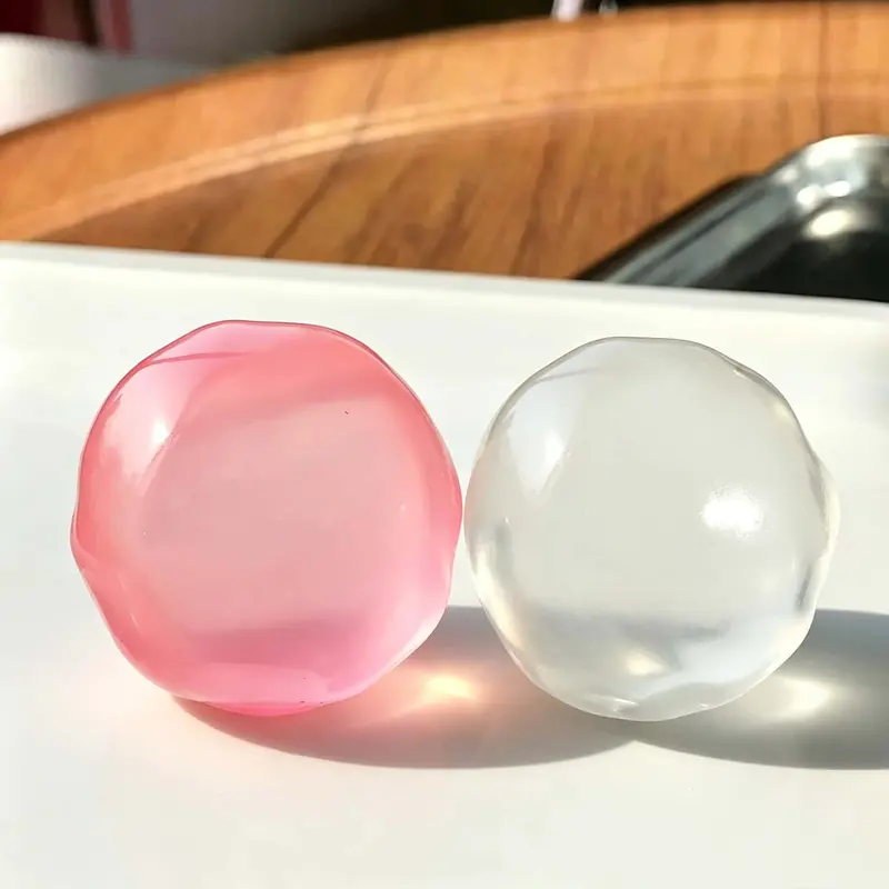 6cm Stress Relief Coconut Oil Squishy Fidget Toy Soft Coconut Oil Stress Ball No Rebound High-value Appearance Reusable Coconut Oil Squeeze Ball Adhd Desk Ornament, Super Soft Squishy Texture-MM