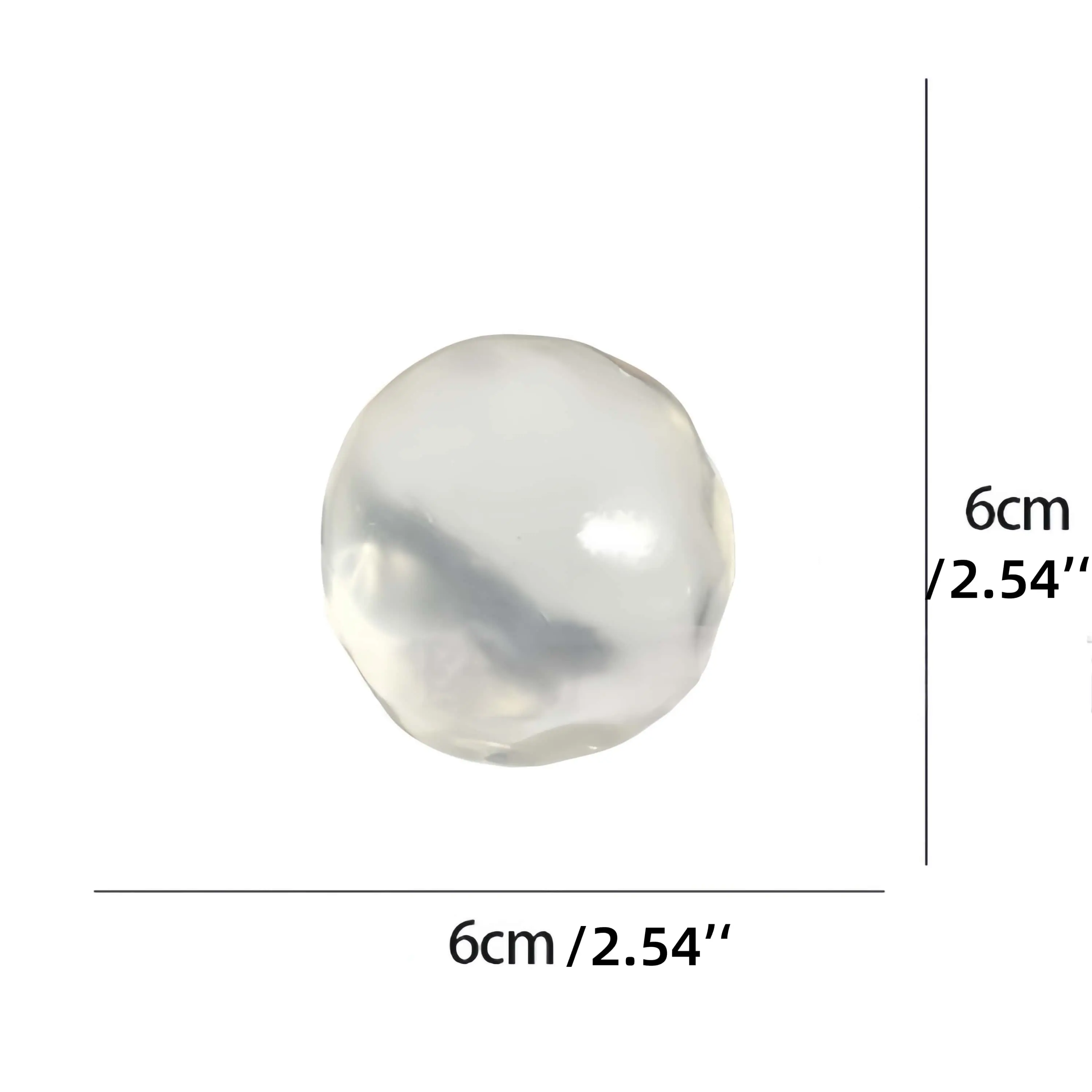6cm Stress Relief Coconut Oil Squishy Fidget Toy Soft Coconut Oil Stress Ball No Rebound High-value Appearance Reusable Coconut Oil Squeeze Ball Adhd Desk Ornament, Super Soft Squishy Texture-MM