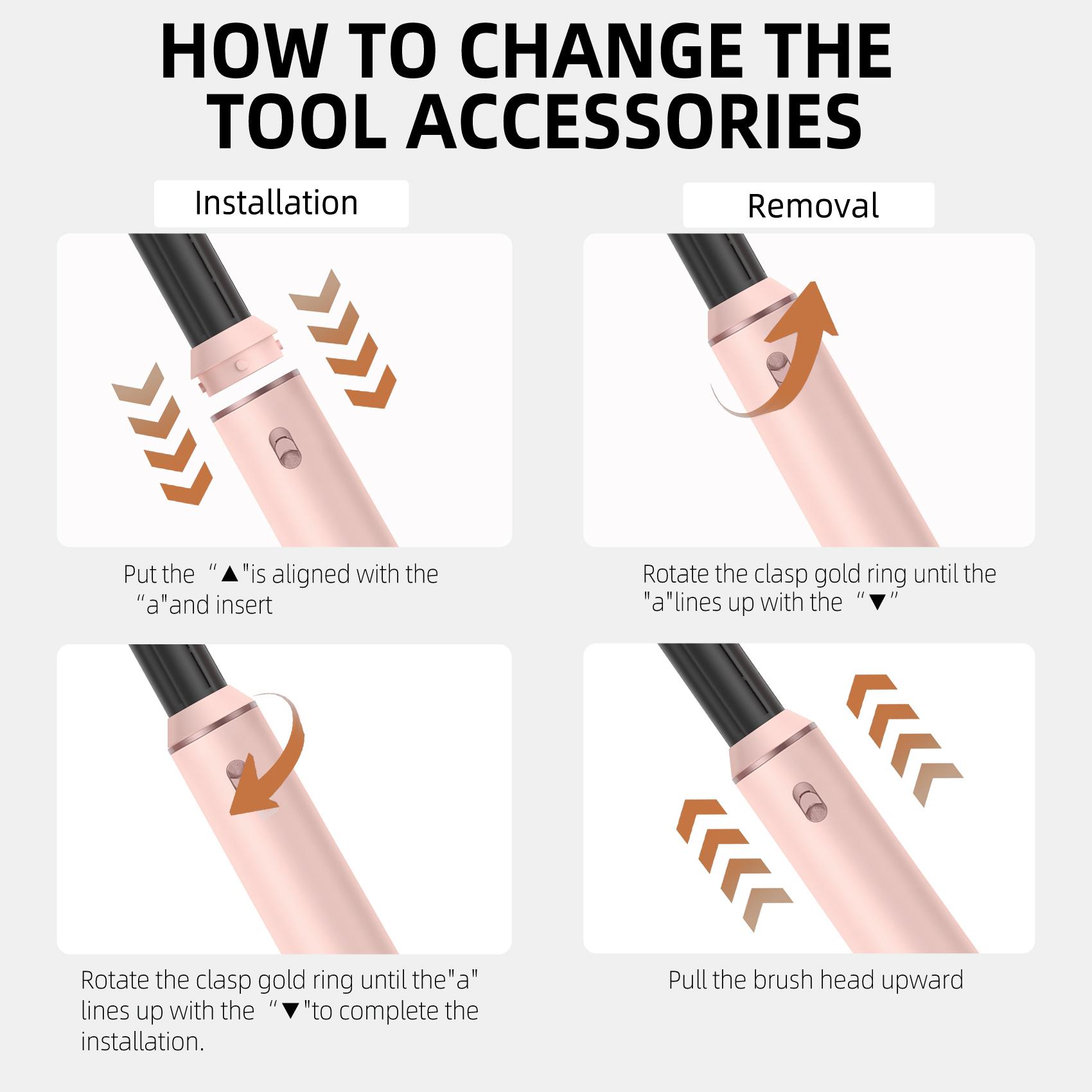 ATOPSKINS 5-in-1 Hot Air Brush Ultra-Lightweight Air Styler Gentle Styling Zero Heat Damage 230°F Heat-Free Styling High-Temp Plastic Parts 30-Day Warranty Handle Attachment Hair Curling Tool tiktokshop Summervibes blowout hair tools