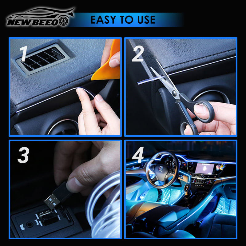 🔥49% OFF!!📢🚗✨ Car Interior LED Strip Atmosphere Lights Pro – Add a Custom Glow to Your Cabin, Easy to Fit & Great for Evening Drives 💡