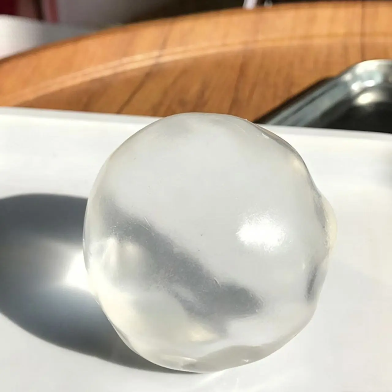 6cm Stress Relief Coconut Oil Squishy Fidget Toy Soft Coconut Oil Stress Ball No Rebound High-value Appearance Reusable Coconut Oil Squeeze Ball Adhd Desk Ornament, Super Soft Squishy Texture-MM