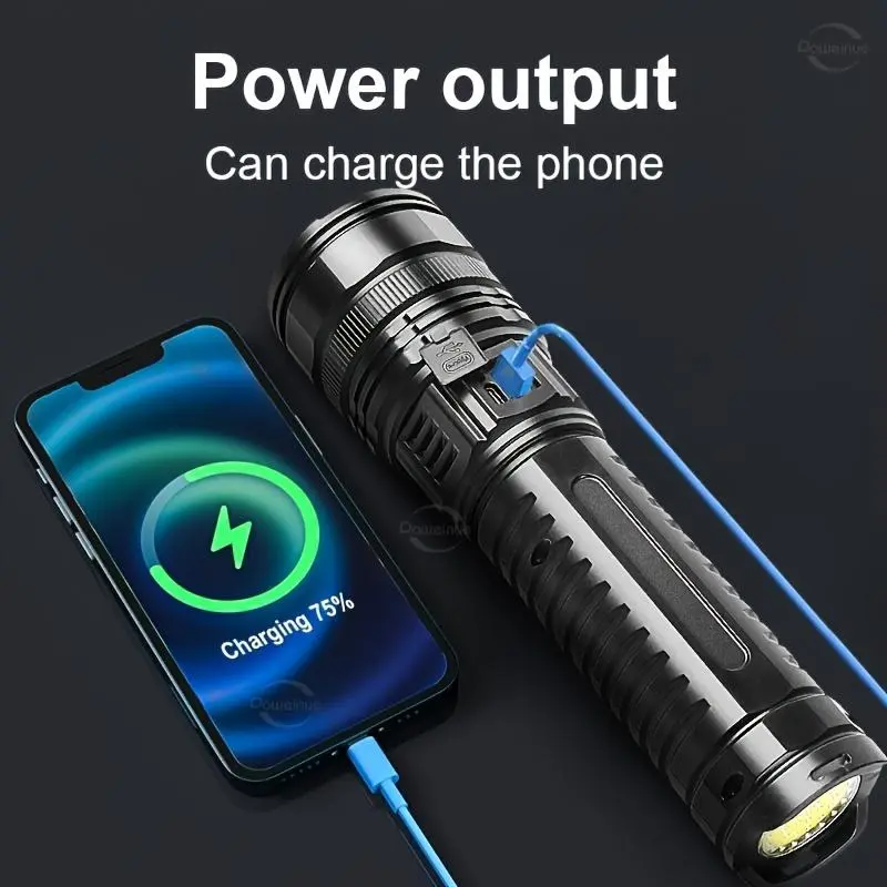  2-in-1 Strong Flashlight - Rechargeable & Waterproof