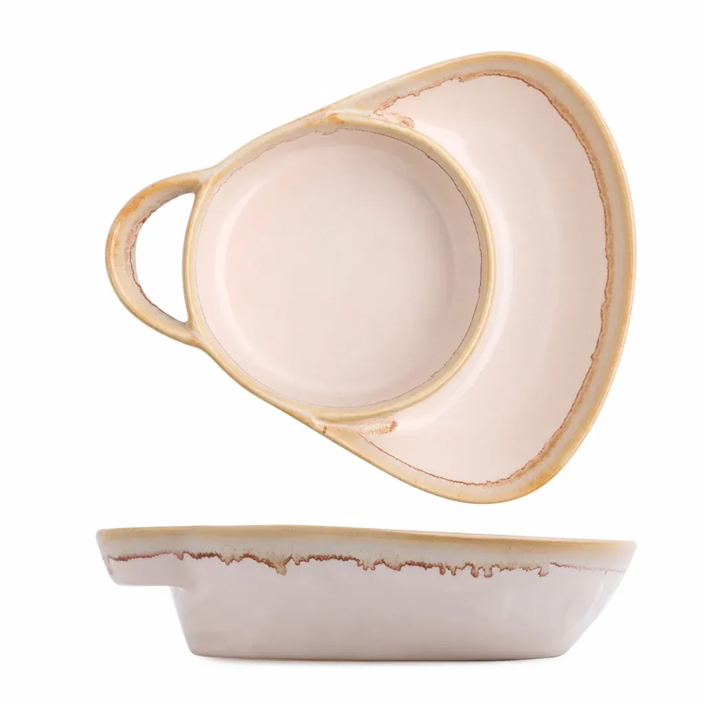 🖤🔥 Black Friday Hot Sale! 🍽️ Retro Ceramic Divided Baking Dish with Single Handle ✨