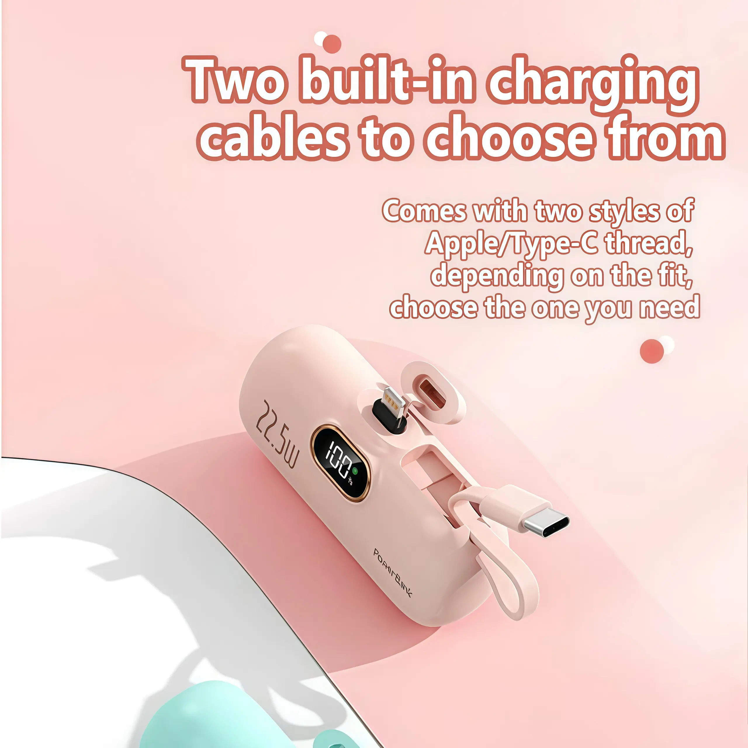 5000mAh Mini Portable Charger with 22.5W Output