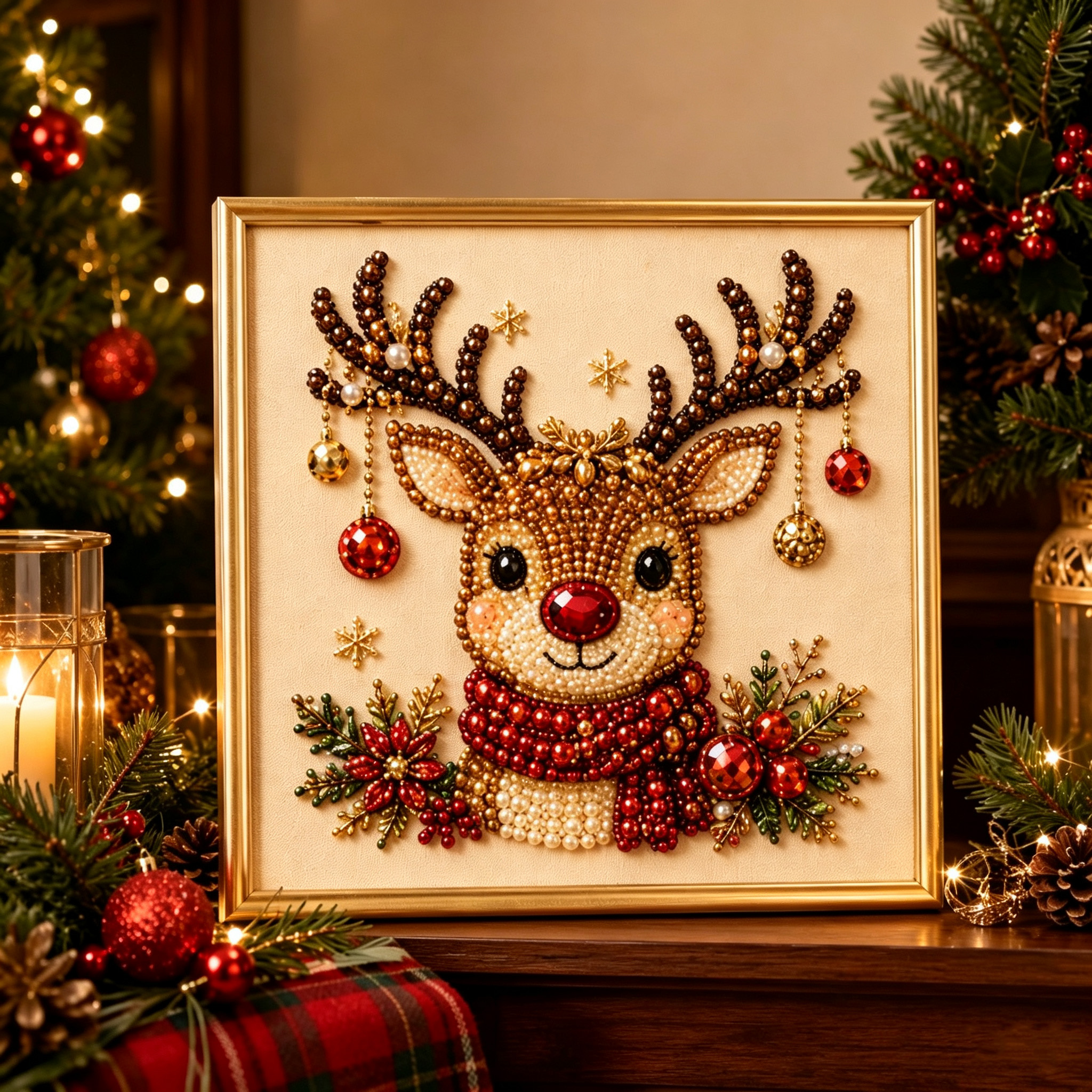  ✨ Christmas Pearl Art DIY Kit – Turn Tiny Pearls into warm and welcoming-Cute Magic