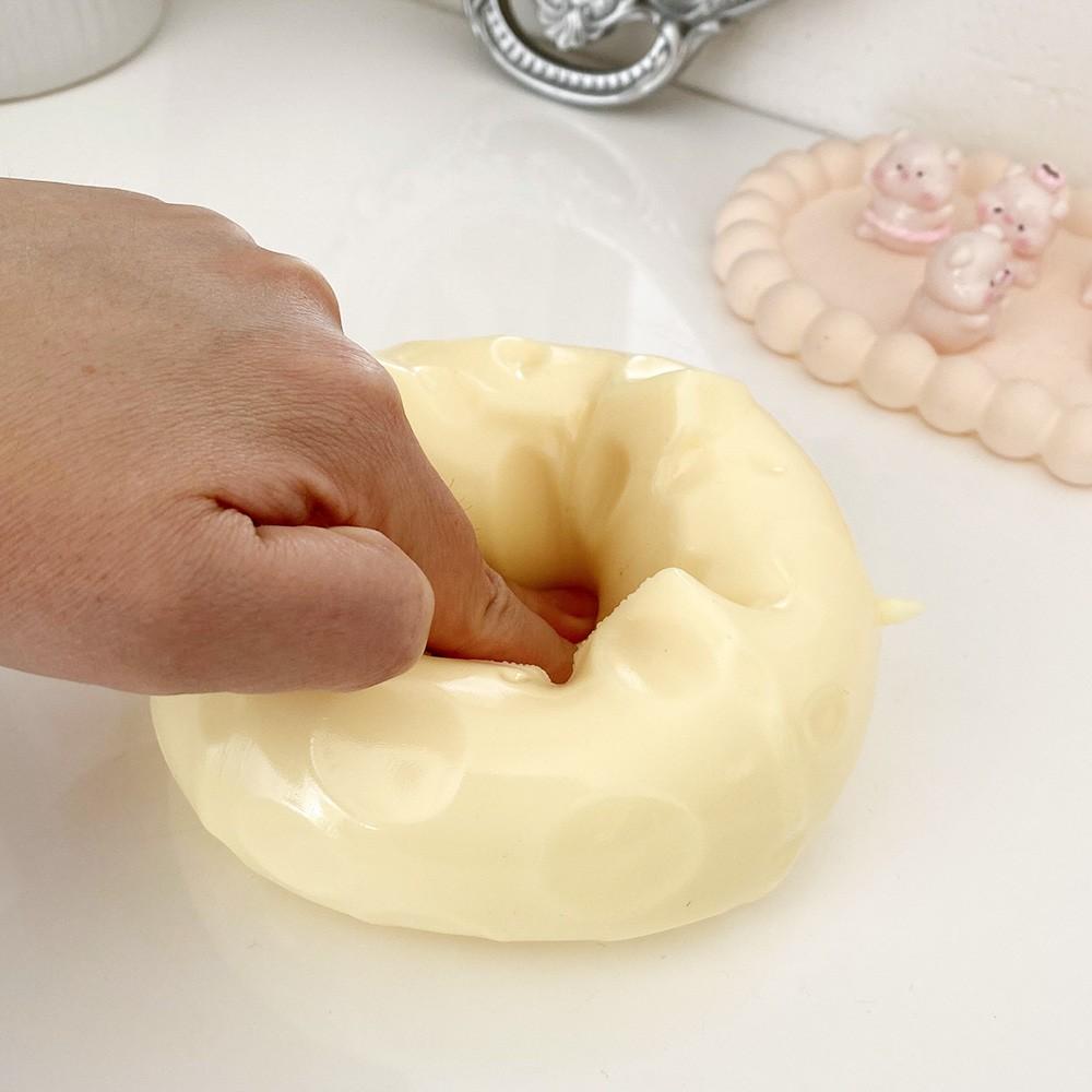 Moldable Squishy Cheese Block, Giant Yellow Fidget Toy with Soft Slow-Rising Texture, ASMR Stress Ball with Squeeze Feature for Play & Relaxation, Stress Relief Squishy
