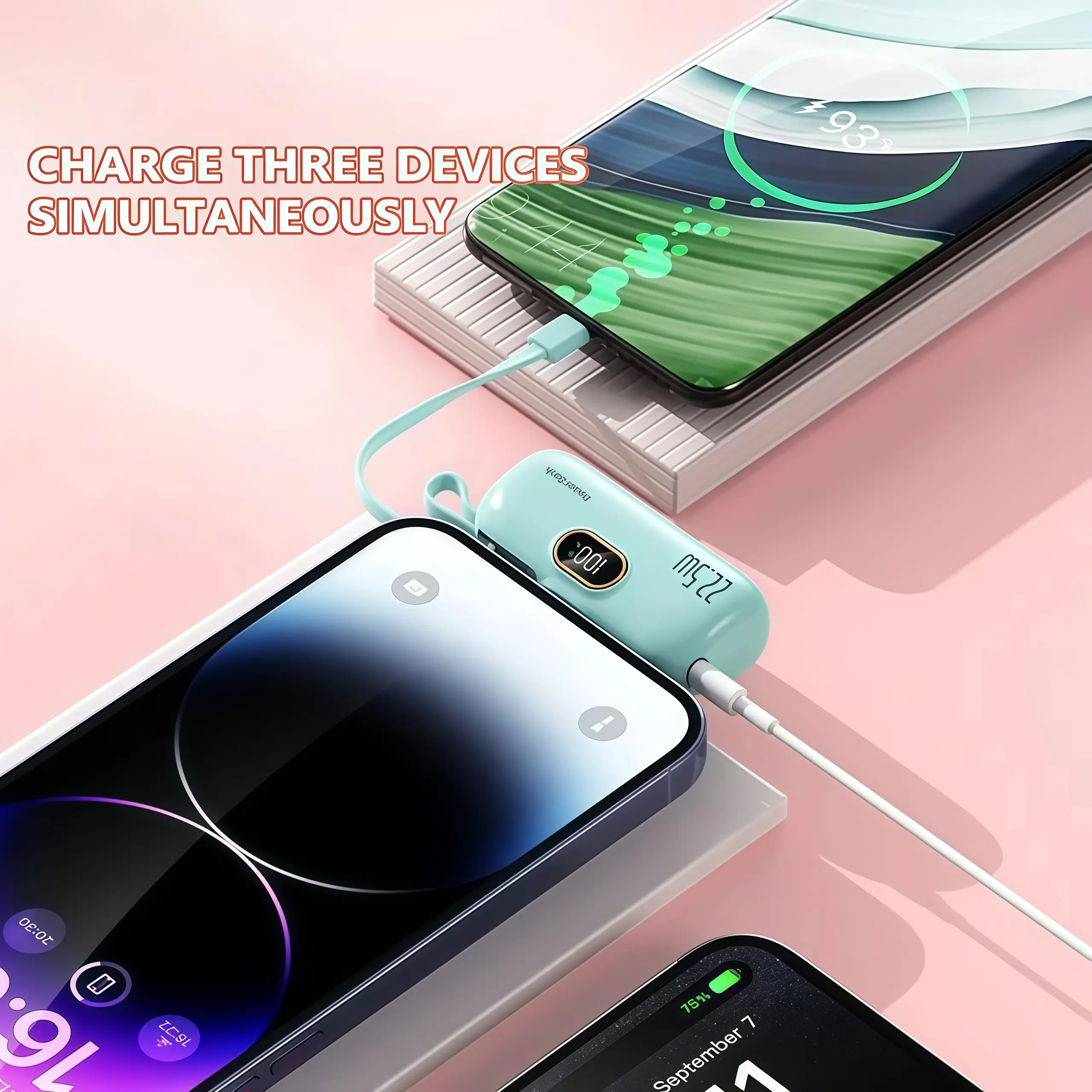 5000mAh Mini Portable Charger with 22.5W Output