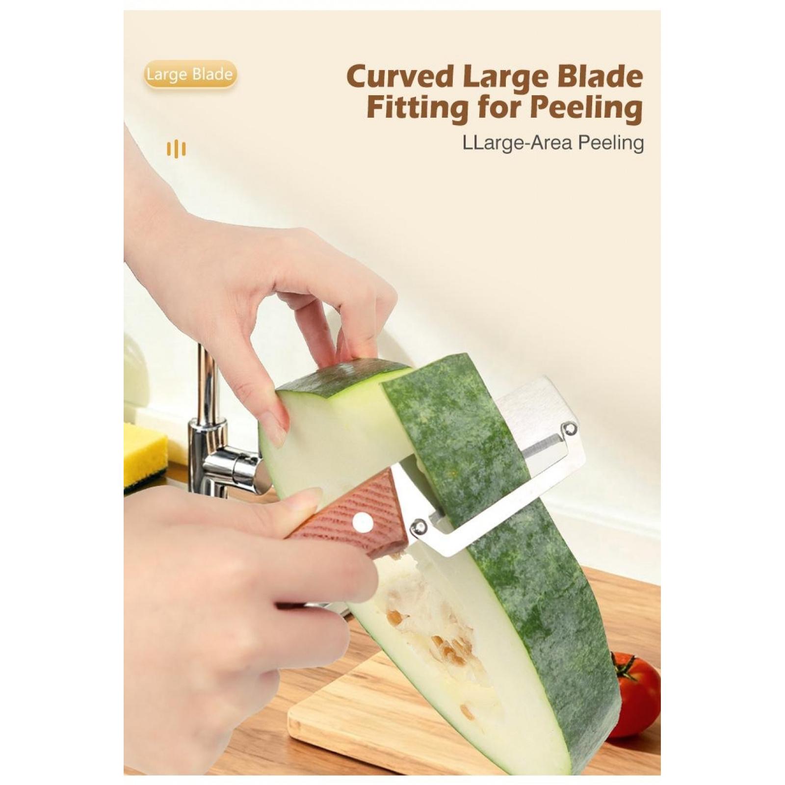 Premium-Grade Fruit & Vegetable Peeler|   Sharp Stainless Steel Blade, Ergonomic Wooden Handle + Built-in Bottle Opener – Ideal for Daily Kitchen Use