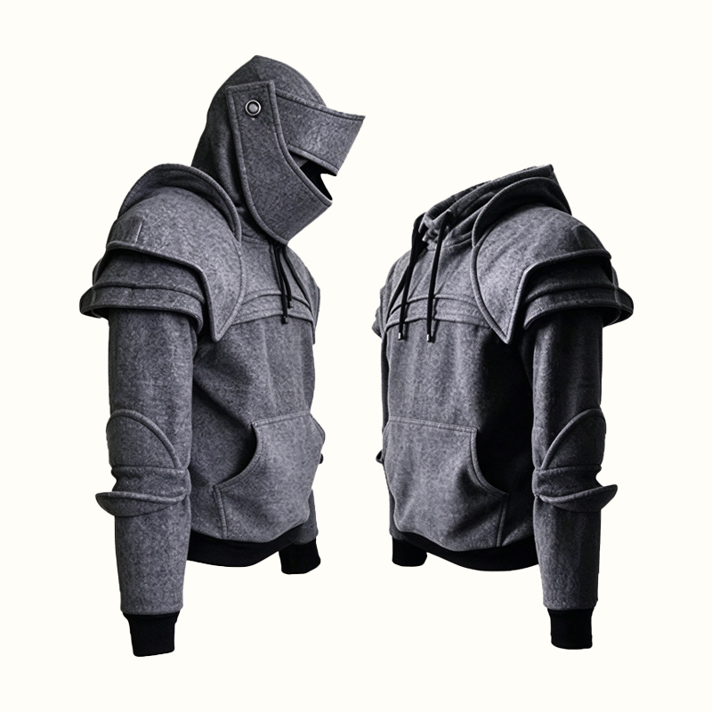 🛡️ Knight Cosplay Hoodie – Medieval Fantasy Streetwear Pullover!