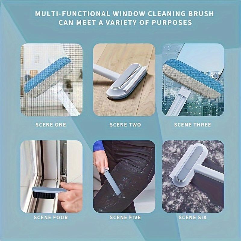 Upgraded Reusable Pet Hair Remover Brush – Extra-Long Handle Lint Cleaner for Dog & Cat Hair, Washable Multi-Surface Tool for Furniture, Bedding, Clothes & Car Interiors