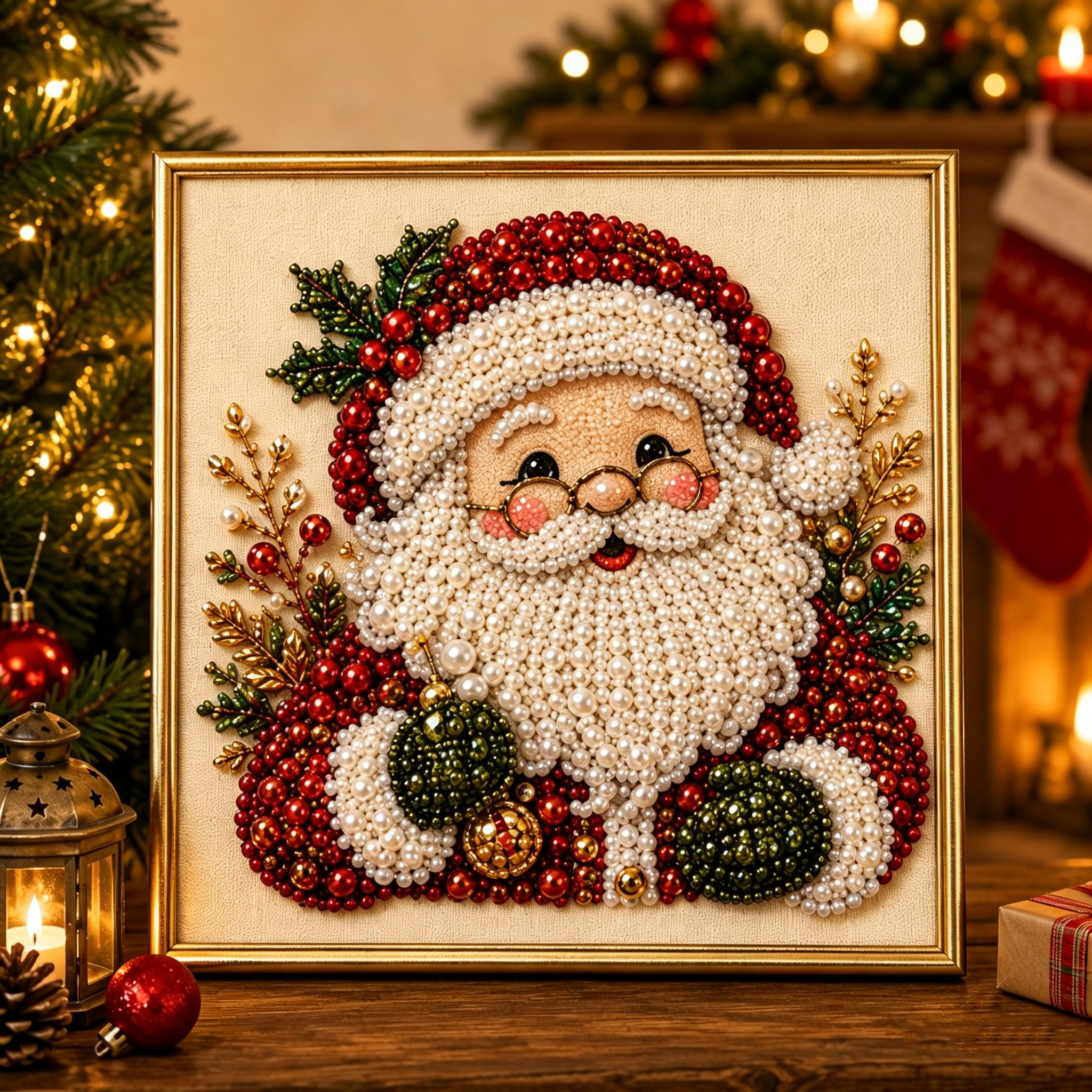  ✨ Christmas Pearl Art DIY Kit – Turn Tiny Pearls into warm and welcoming-Cute Magic