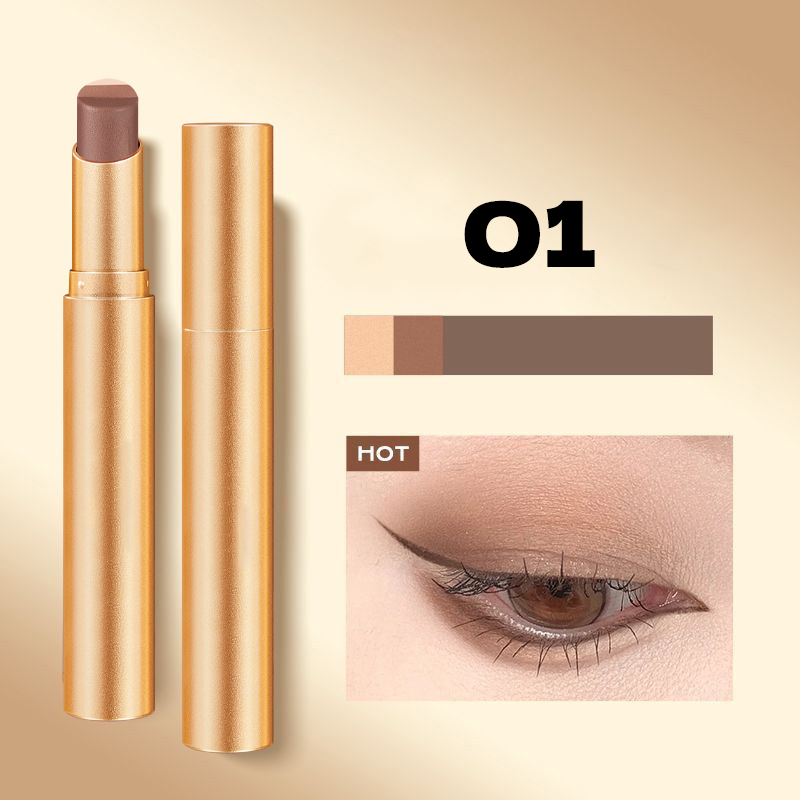 ✨3 Color Gradient Eyeshadow Stick | One Swipe Instant Gradient Eye Makeup, Brush-Free Design