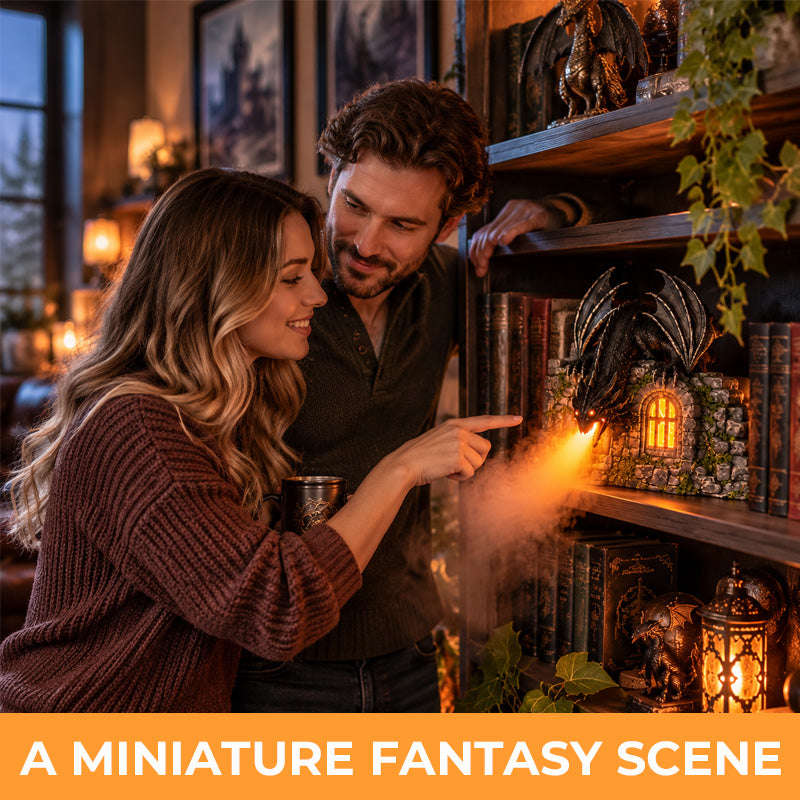 🐉 Dragon Castle Aromatherapy Humidifier – Fantasy Fire-Breathing Mist Decor!