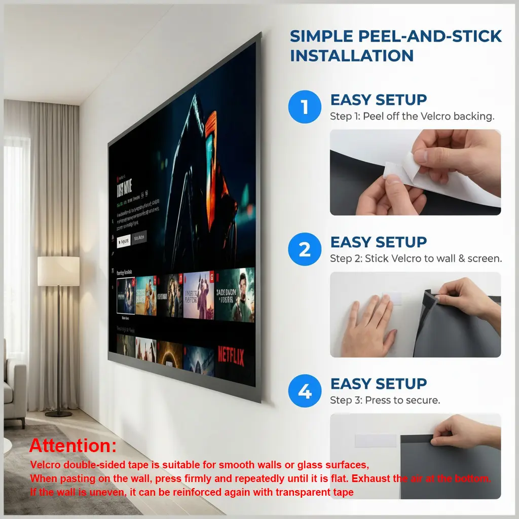 ILEPO 100-Inch 4K UHD Anti-Light Portable Projector Screen