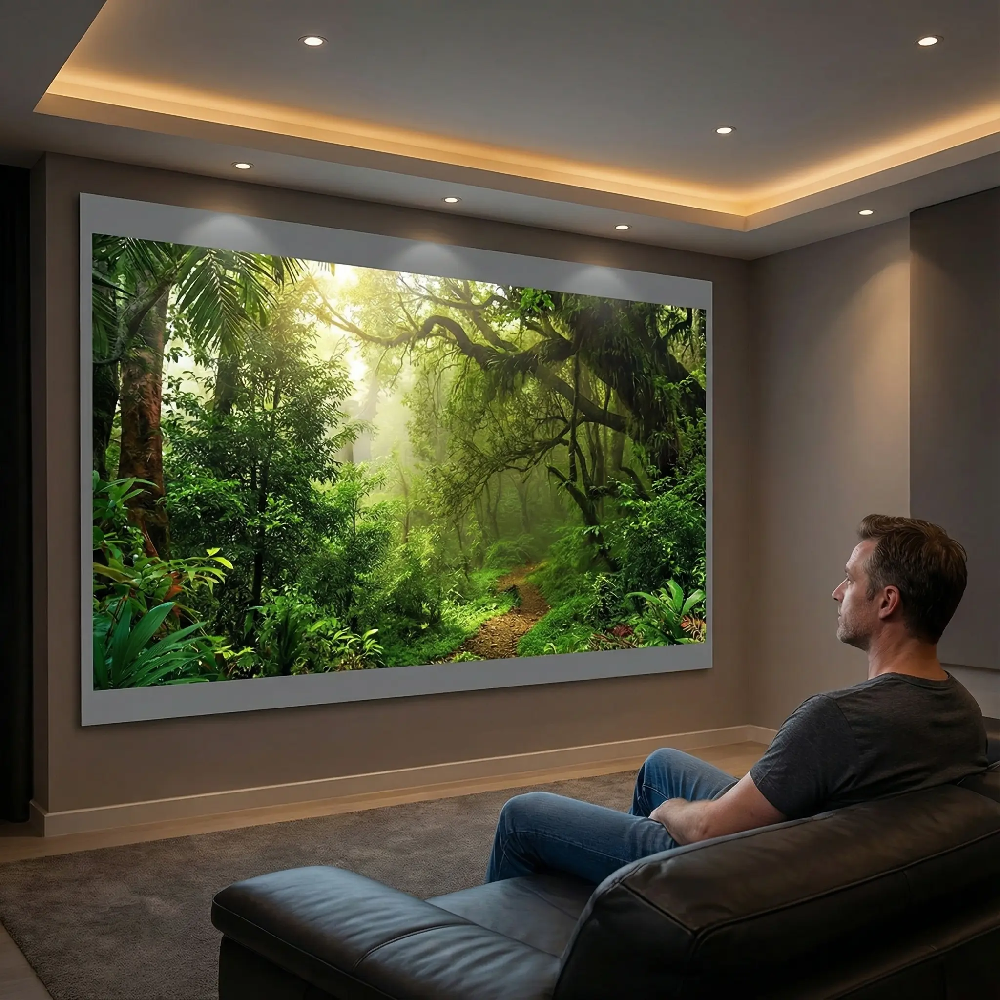 ILEPO 100-Inch 4K UHD Anti-Light Portable Projector Screen