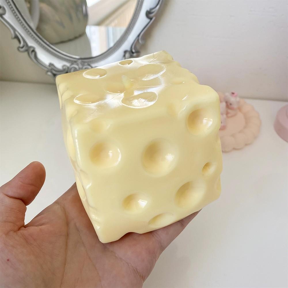 Moldable Squishy Cheese Block, Giant Yellow Fidget Toy with Soft Slow-Rising Texture, ASMR Stress Ball with Squeeze Feature for Play & Relaxation, Stress Relief Squishy