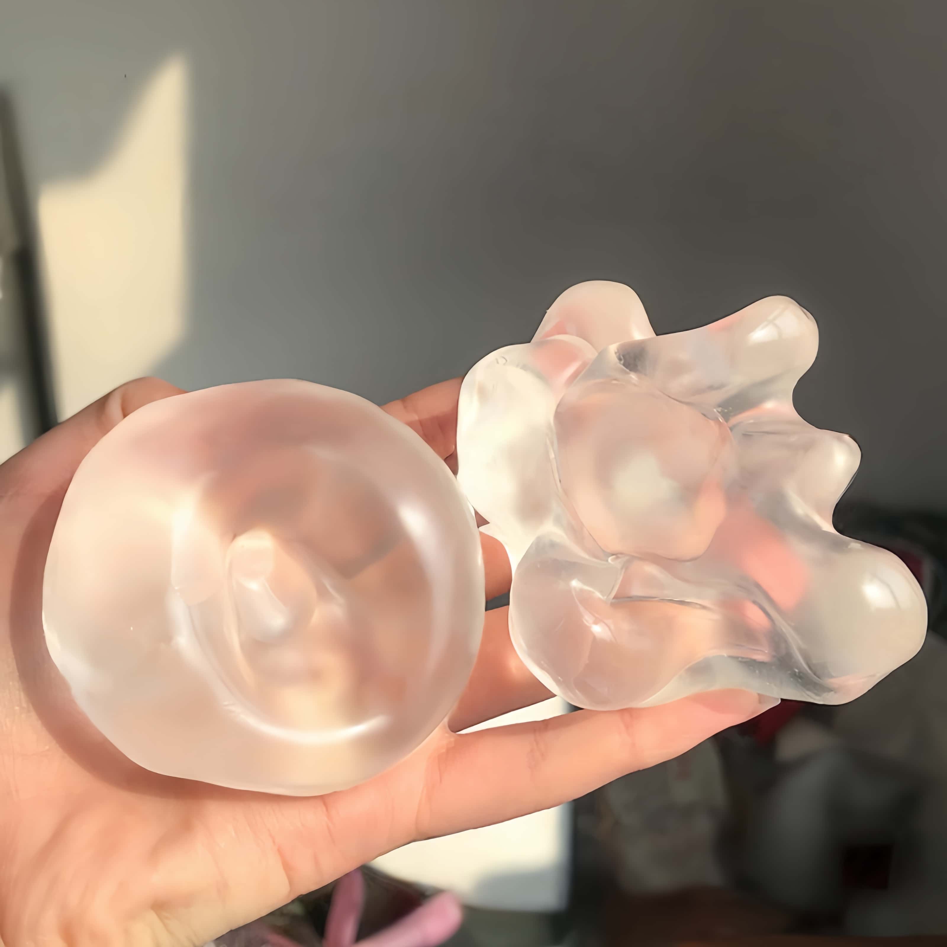 6cm Stress Relief Coconut Oil Squishy Fidget Toy Soft Coconut Oil Stress Ball No Rebound High-value Appearance Reusable Coconut Oil Squeeze Ball Adhd Desk Ornament, Super Soft Squishy Texture-MM