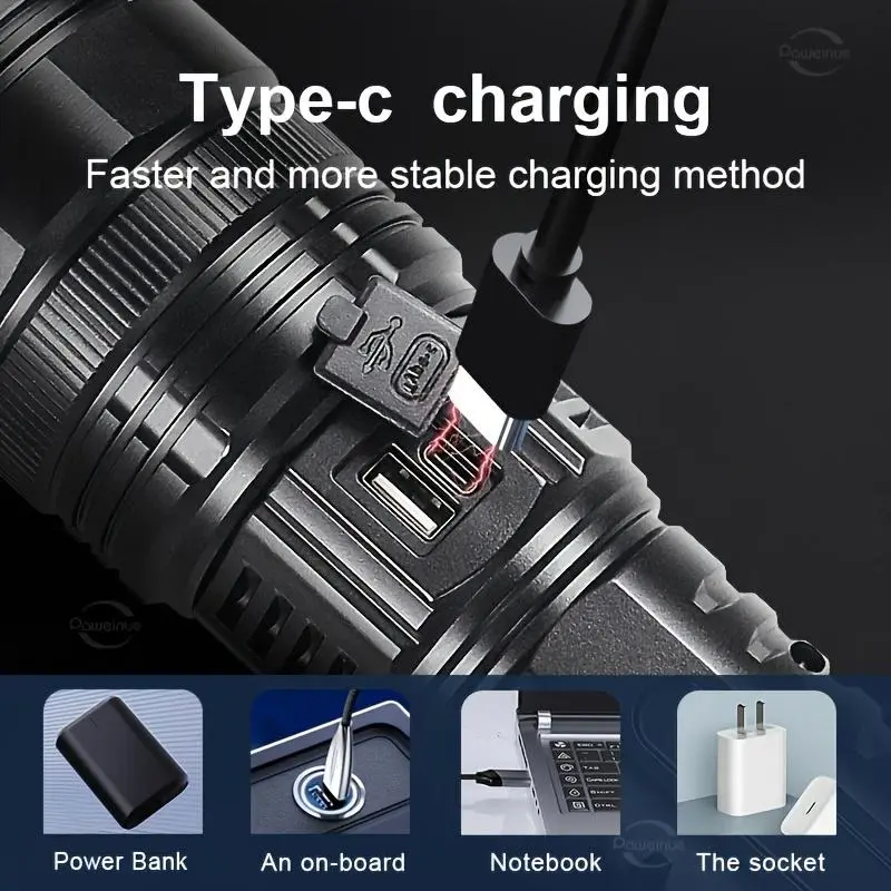  2-in-1 Strong Flashlight - Rechargeable & Waterproof