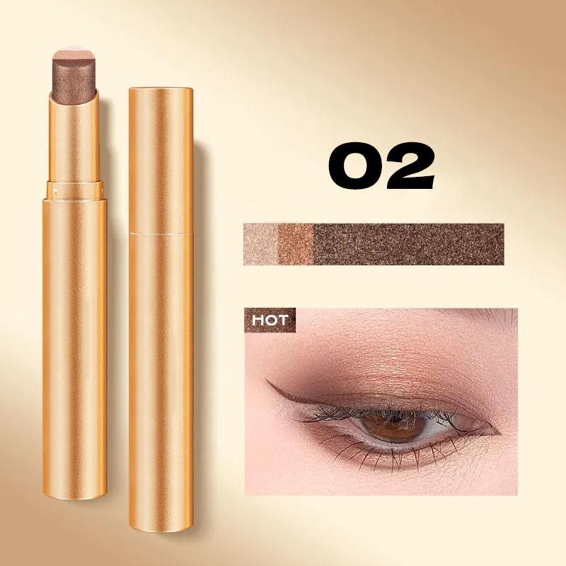 ✨3 Color Gradient Eyeshadow Stick | One Swipe Instant Gradient Eye Makeup, Brush-Free Design