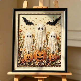💥 Last Day60% OFF – 👻✨ Halloween Pearl Art DIY Kit – Turn Tiny Pearls into Spooky-Cute Magic