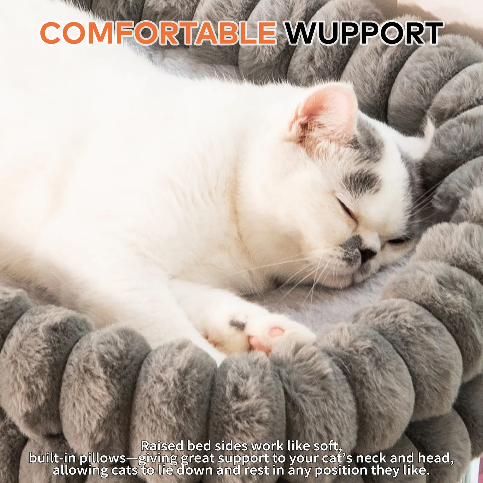 Folding Cat Hammock for Window - Cordless & Washable
